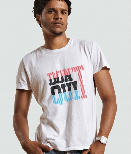 Мъжка тениска с щампа Текст и надписи Don't quit - TShirtArtShop.com